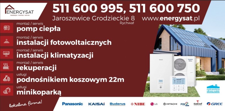 ENERGYSAT - KLIMATYZACJE - POMPY CIEPŁA - FOTOWOLTAIKA - tel. 511 600 995